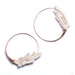 Pirouette Earrings from Maya Jewelry in rose-gold-plated copper with bone
