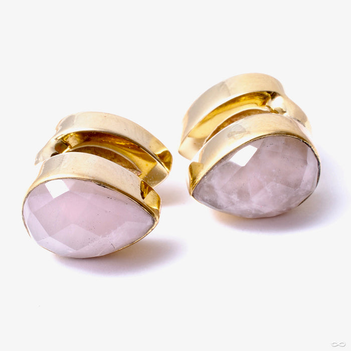 Stone Spade Weights from Diablo Organics with faceted rose quartz