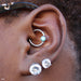 Captive Gem Bead in Titanium from Industrial Strength in a daith piercing