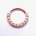 Eternity Clicker in Gold from Venus by Maria Tash in rose gold with white pearl