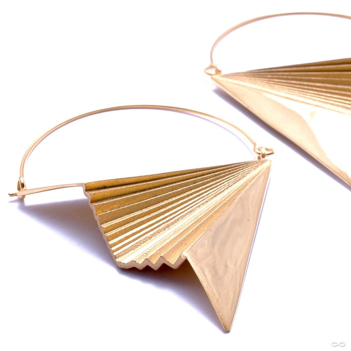 Vector Earrings from Tether Jewelry in Yellow Gold