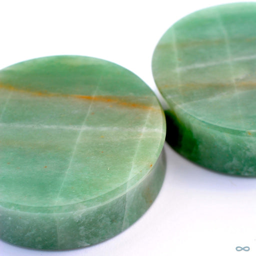 Green Quartzite Plugs in 1 ⅝” from Stone Demuhn