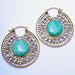 Isis Clasp Hoops with Amazonite from Diablo Organics