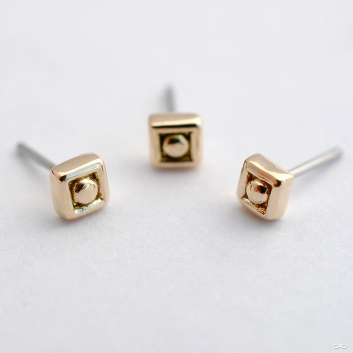 Square Bead Press-fit End in Gold from LeRoi