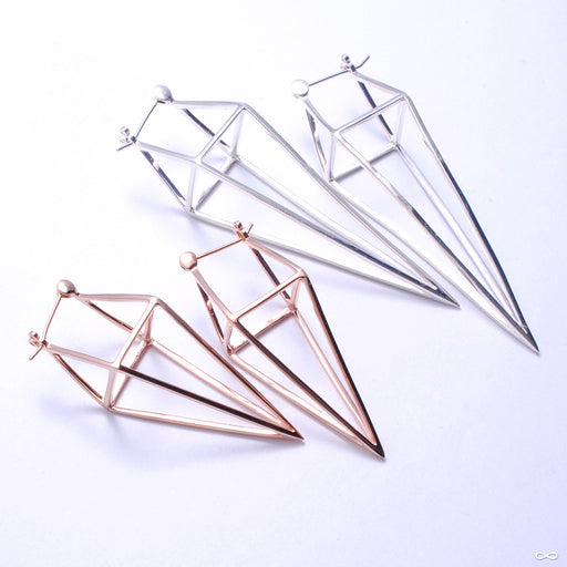 Diamond Cube Earrings from Tawapa in Assorted Metals