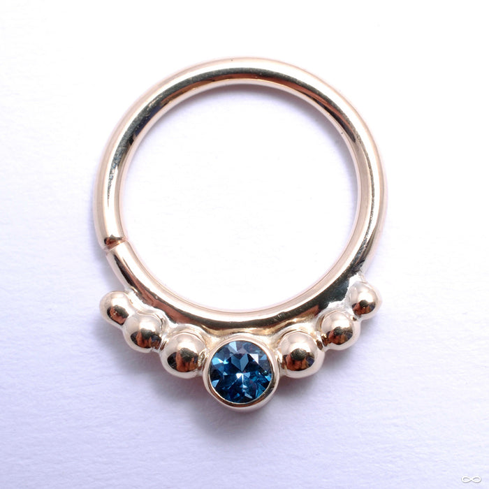Dione Seam Ring in Gold from BVLA with London Blue Topaz