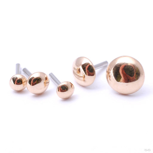 Dome Press-fit End in Gold from LeRoi in Assorted Sizes