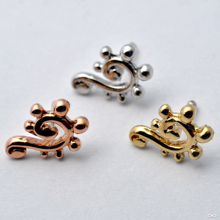 Dots and Swirls Press-fit End in Gold from BVLA in Assorted Metals