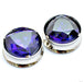 Blue Amethyst Trillion-cut CZ Bling Plugs in 1 ¼” from Reign