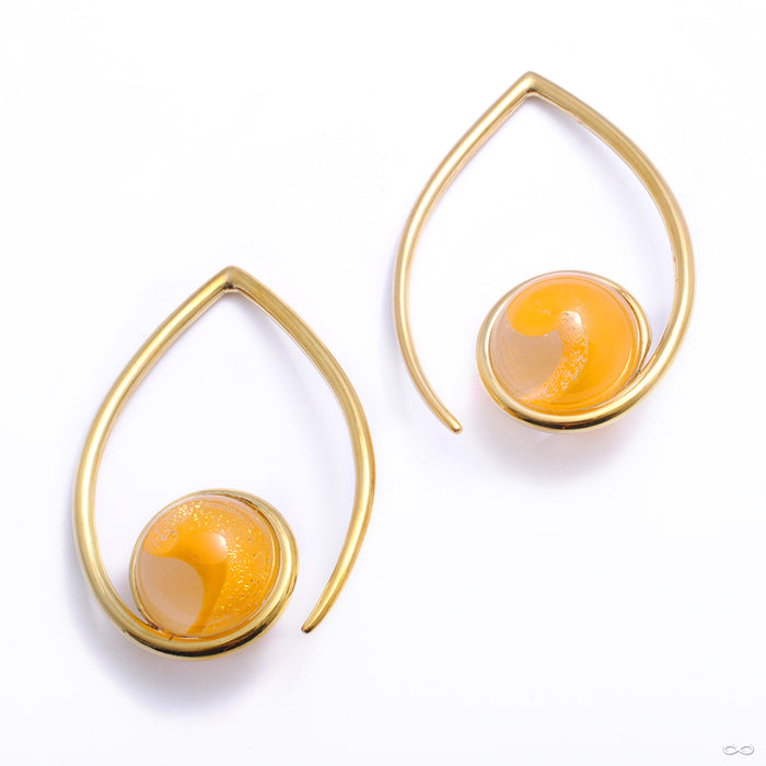 Orb Weights from Gorilla Glass and Diablo Organics with orange glass