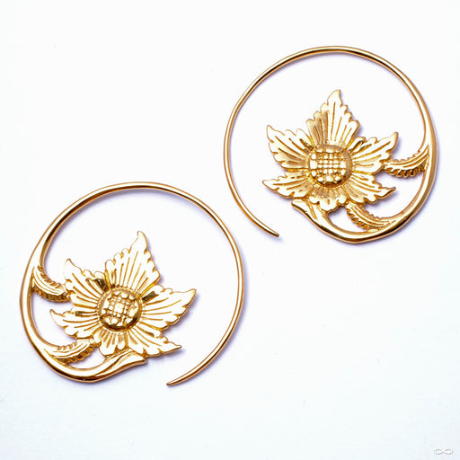 Elfin Earrings from Maya Jewelry in Yellow Gold-plated Brass