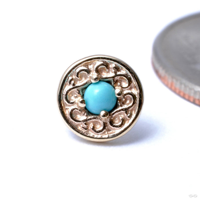 Elizabeth Press-fit End in Gold from BVLA with Turquoise