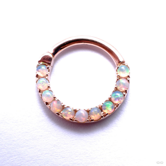 Eternity Clicker in Gold from Venus by Maria Tash with White Opal