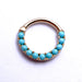 Eternity Clicker in Gold from Venus by Maria Tash with Turquoise
