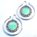 Eye of the Lotus in Silver with Amazonite from Maya Jewelry