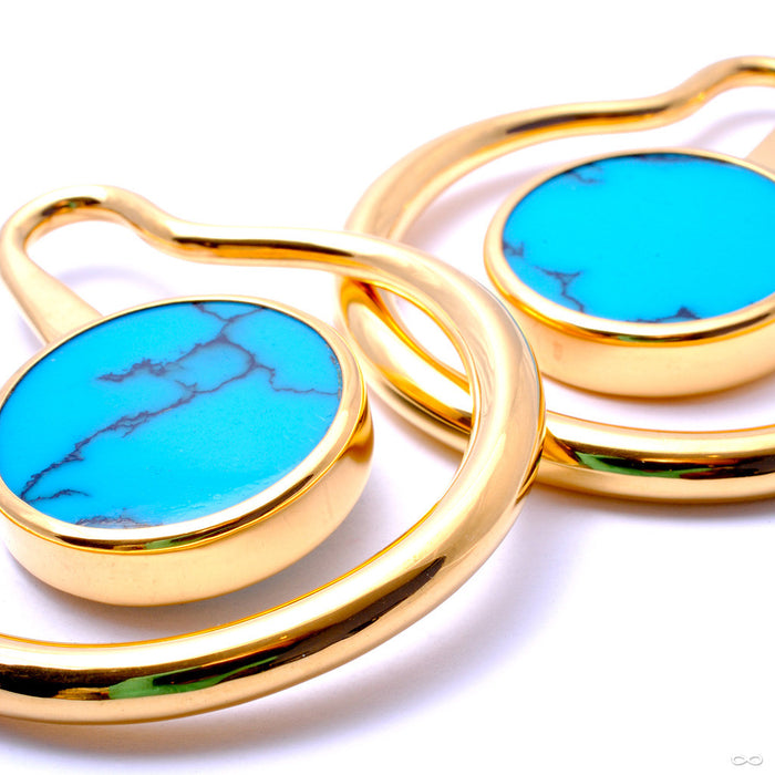 Eye of the Beholder in Yellow Gold with Turquoise from Maya Jewelry