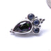 Sarai Pear Threaded End in Gold from BVLA with mystic topaz & tanzanite