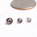 Rose-cut Cabochon Press-fit End in Titanium from NeoMetal with dusty morganite