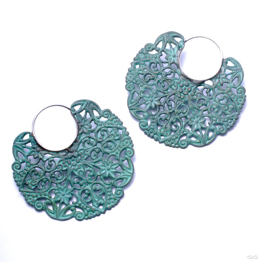 Filigree Earrings with Verdigris Patina from Disco Medusa