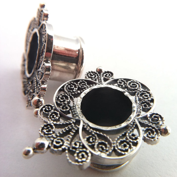 Filigree Eyelets in Silver in ½” from Quetzalli