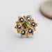 Fleurette Press-fit End in Gold from Scylla with Peridot & White Topaz