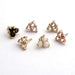 Gemmed Triplet Press-fit End in Gold from Scylla with Assorted Stones