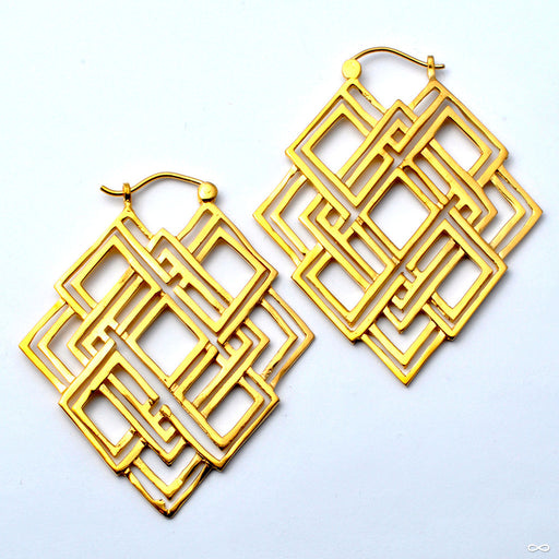Geometric Earrings from Tawapa in Yellow Gold