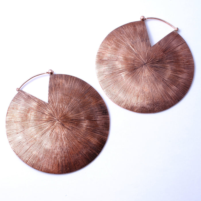 Glamazon Earrings from Buddha Jewelry in Copper