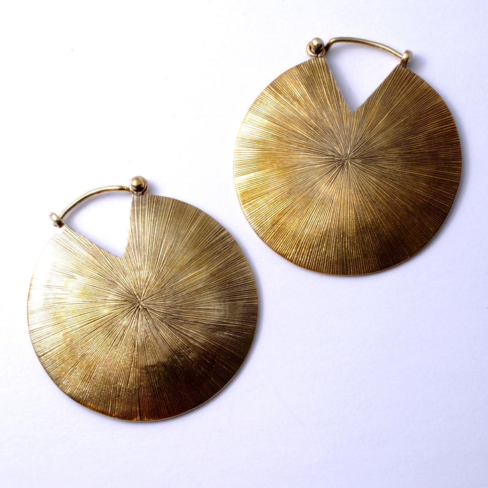 Glamazon Earrings from Buddha Jewelry in Brass