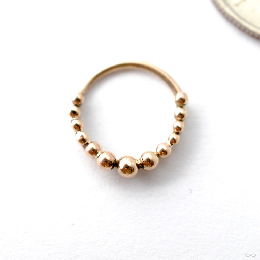 Graduating Beaded Seam Ring in Gold from Sacred Symbols
