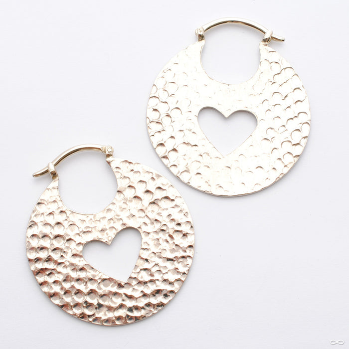Hammered Hoops from Quetzalli in White Brass