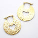 Hammered Hoops from Quetzalli in Yellow Brass