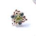 Helana Press-fit End in Gold from BVLA with Peridot & Gray Sapphire