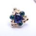 Helana Press-fit End in Gold from BVLA with Tanzanite & Paraiba Topaz