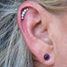 Helix Piercing with Prium Press-fit End with Faux-Pal in Titanium from Industrial Strength