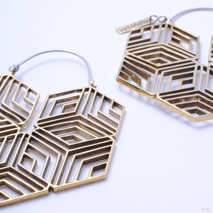 Hexagonal Hoop Earrings from Eleven44