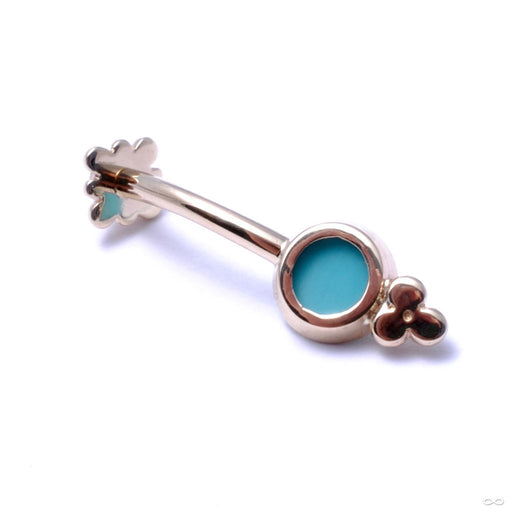 Icy Lily Navel Curve in Yellow Gold with Turquoise from BVLA