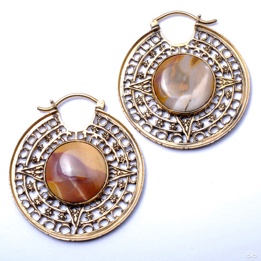 Isis Clasp Hoops with Mookaite from Diablo Organics