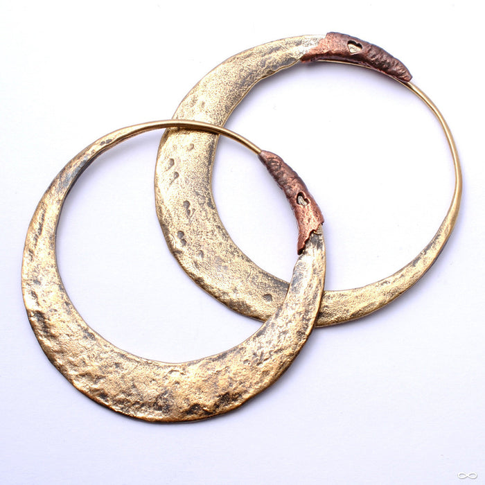Junk Punk Earrings from Maya Jewelry in Brass