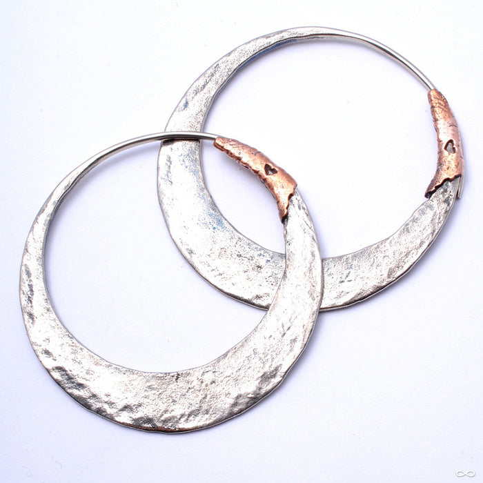 Junk Punk Earrings from Maya Jewelry in White Brass
