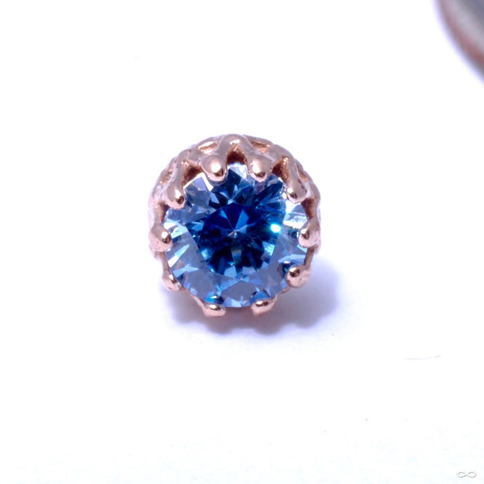 King Press-fit End in Gold from Anatometal with Arctic Blue