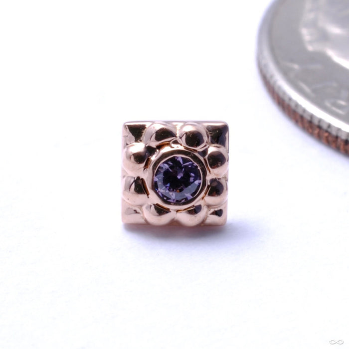 Kira Press-fit End in Gold from Anatometal with Amethyst