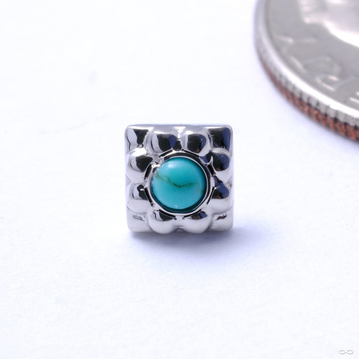 Kira Press-fit End in Gold from Anatometal with Turquoise