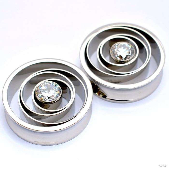 Laboris Steel Eyelets with Clear CZs in 1 1/2" from Reign