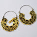 Small Lace Hoop Earrings from Eleven44 in Brass