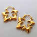 La Estrella Earrings from Maya Jewelry in Yellow-gold-plated Brass
