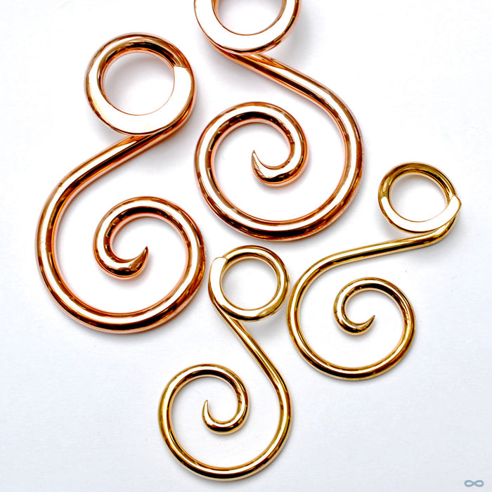 Ansari Spirals from Little 7 in Large Copper & Medium Brass