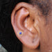 Virtue Press-fit End in Gold from Anatometal in an earlobe piercing