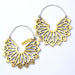 Mandala Hoop Earrings from Eleven44 in Brass