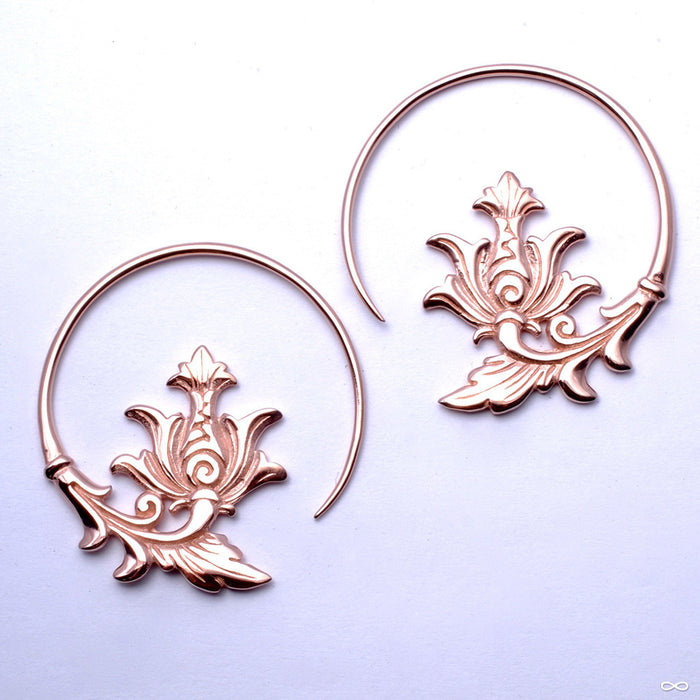 Maxa Earrings from Maya Jewelry in Rose Gold-Plated Copper